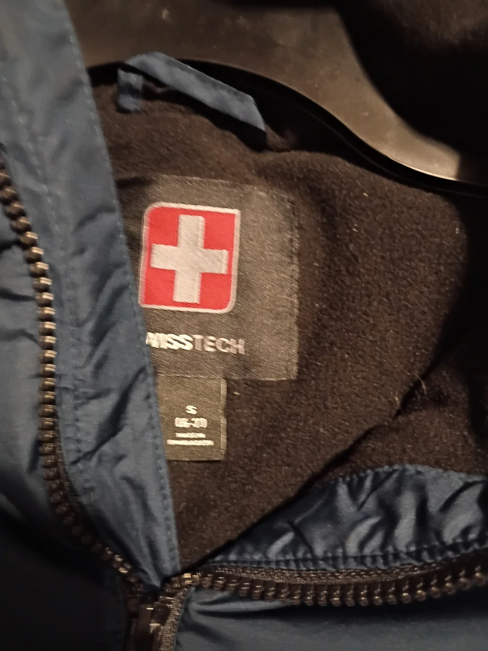 Swiss Tech Kids Hooded Puffer Jacket - Navy Blue